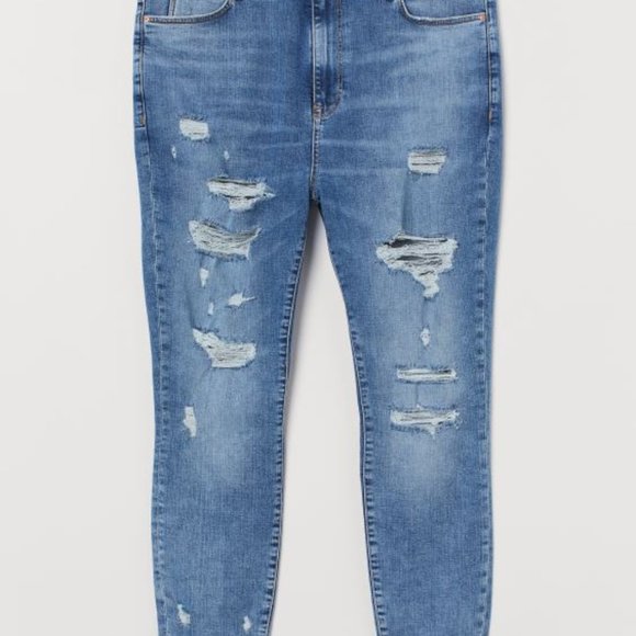 H&M SUPER SKINNY HIGH WAIST JEANS (SIZE 27) - Picture 1 of 5